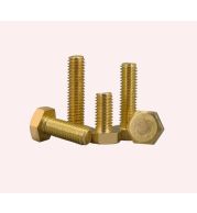Standard Brass Hexagonal Bolts DIN 931 Fully Threaded, Corrosion-Resistant Hex Head Bolts for Machinery Construction and Industrial Assembly Applications